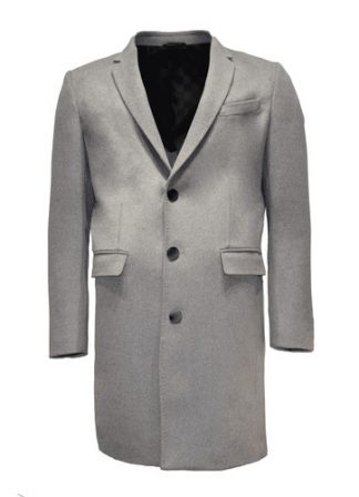 light grey wool overcoat