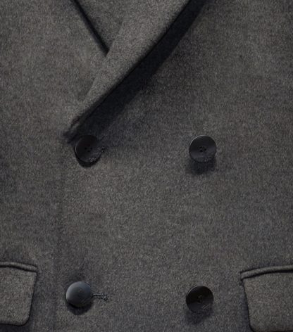 grey double breast wool overcoat zoom