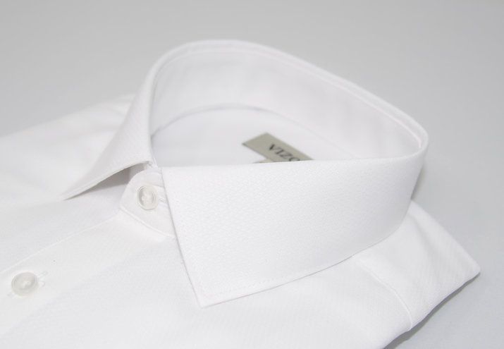 White with diamonds dress shirt col