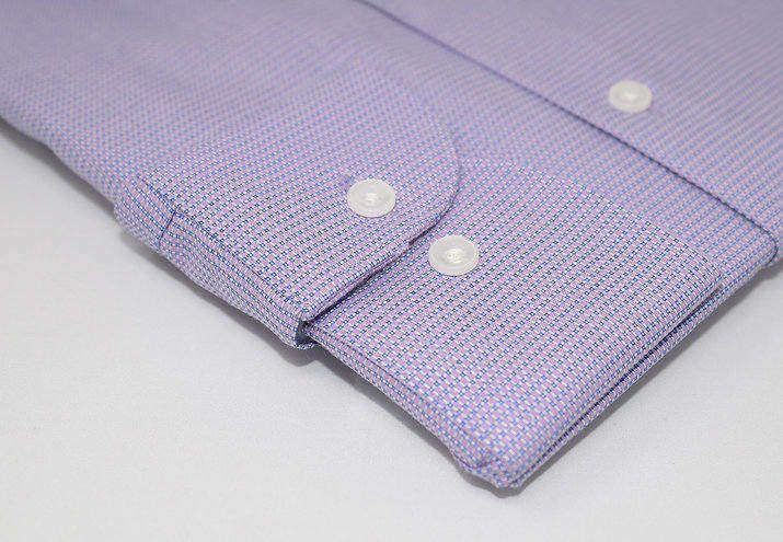 Purple and blue link pattern dress shirt sleeve