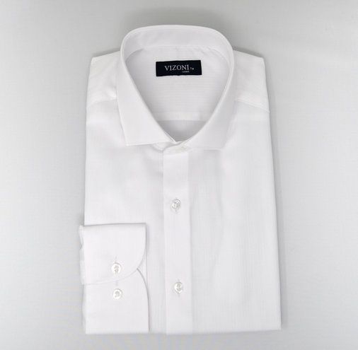 White tone on tone striped dress shirt